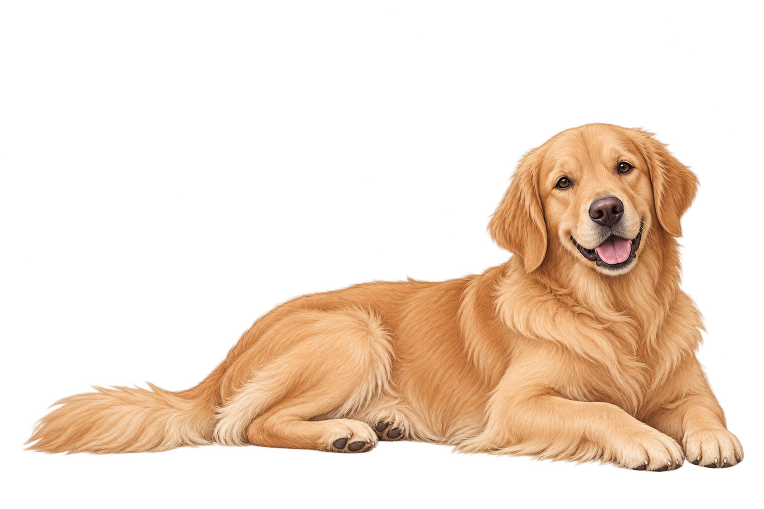 A resting golden retriever